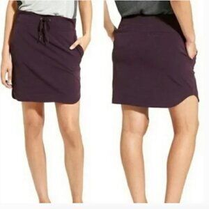 ATHLETA Midtown Skirt Purple Tie Waist Stretch Athletic Outdoor Active S Pockets